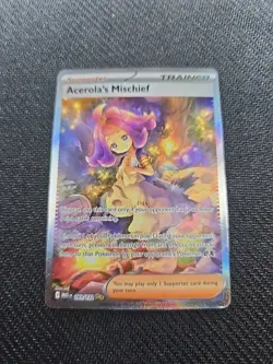 Pokemon TCG Acerola's Mischief Card 183/132 Mega Evolution NM Pre-Release - Image 1