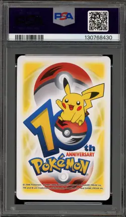 Pokemon 10th Ann. Cards Girafarig/Dunsparce/Unown Yellow 6 of Clubs PSA 10 - Image 2