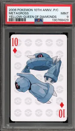 Pokemon 10th Ann. Cards Metang/Beldum Yellow Queen of Diamonds MISLABELED PSA 9 - Image 1