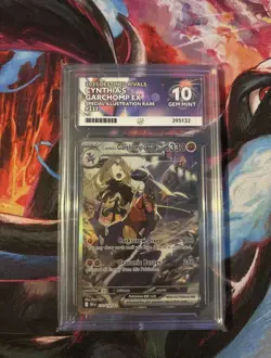 Pokemon TCG Cynthia's Garchomp EX Card 232/182 Destined Rivals Ace 10 P/Subgrade - Image 1