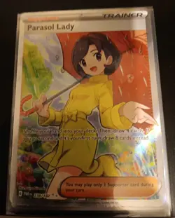 Pokemon TCG Parasol Lady Paradox Rift Holo Ultra Rare Card 238/182 - Image 1