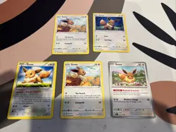 Pokemon Eevee 5 Card Lot All Different Authentic - See Pics! - Image 1