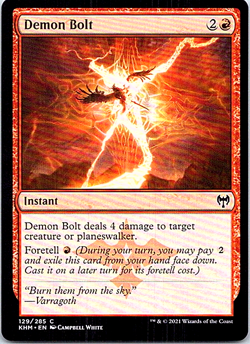 Demon Bolt Magic The Gathering Kaldheim Light Play - Image 1