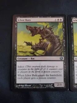 2X Ichor Rats Scars of Mirrodin NM Magic The Gathering MTG Tcg X2 2 Set Infect - Image 2