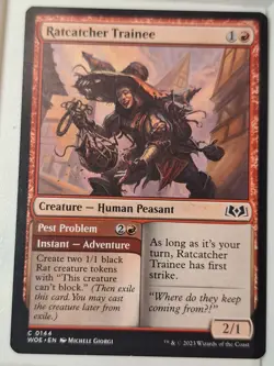 Ratcatcher Trainee - Wilds of Eldraine - Magic the Gathering MTG Nice! - Image 1