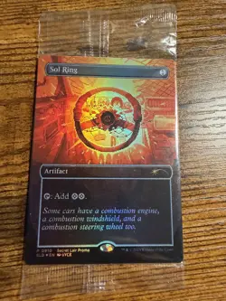 MTG Magic The Gathering Borderless Showcase Secret Lair Drop Foil Sol Ring - Image 1