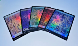 MTG Murders at Karlov Manor MKM Full Art Set of All 5 FOIL Basic Lands NM - Image 1