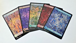 MTG Murders at Karlov Manor MKM Full Art Set of All 5 FOIL Basic Lands NM - Image 2