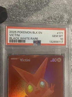 BestOfferNEW 2025Pokemon WHT EN-WHITE FLARE BLACK WHITE RARE #172 VICTINI PSA 10 - Image 4