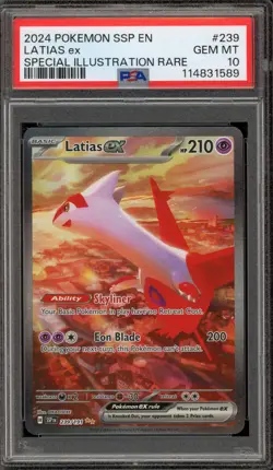 Pokemon Latias ex Surging Sparks Special Illustration Rare #239 PSA 10 Gem Mint - Image 1