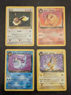 Team Rocket Eeveelution Lot 1999 Pokemon TCG Eevee/Flareon/Jolteon/Vaporeon NM - Image 1