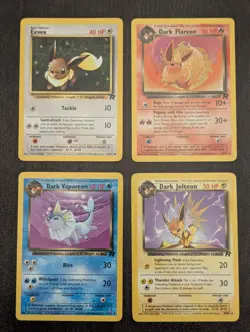 Team Rocket Eeveelution Lot 1999 Pokemon TCG Eevee/Flareon/Jolteon/Vaporeon NM - Image 2