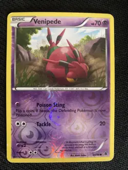 Pokemon VENIPEDE 38/98 Reverse Holo Emerging Powers - Image 1