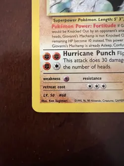 Pokemon Giovanni's Machamp Holo Gym Challenge 6/132 Unlimited LP-NM - Image 5
