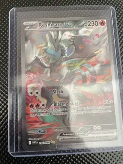 RESHIRAM EX WHITE FLARE HOLO SPECIAL ILLUSTRATION RARE #166/086 POKEMON MINTY !! - Image 3