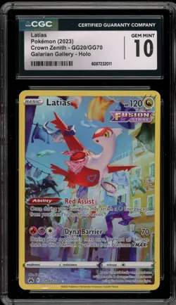 Pokemon Latias Crown Zenith Galarian Gallery Full Art #GG20 CGC 10 Gem Mint - Image 1