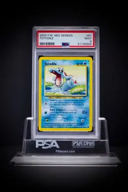 2000 Pokemon Neo Genesis Totodile 81 PSA 9 - Image 1
