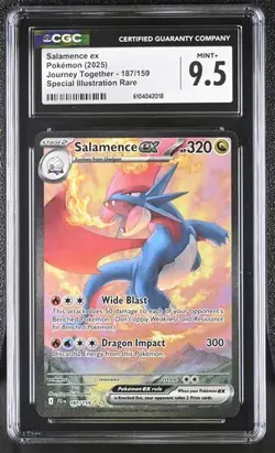 Salamence ex (187/159) Journey Together SIR CGC 9.5 Mint+ Pokemon 2025 - Image 1