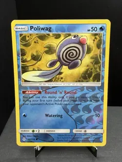 Pokemon TCG SM Unbroken Bonds Poliwag 36/214 Reverse Holo Common NM! - Image 1