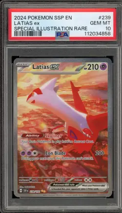 Pokemon Latias ex Surging Sparks Special Illustration Rare #239 PSA 10 Gem Mint - Image 1