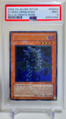 2006 YuGiOh EOJ-EN003 Ultimate 1st Edition Destiny Hero Diamond Dude PSA 9 - Image 1