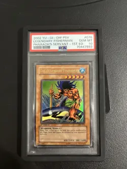 Yugioh PSA 10 The Legendary Fisherman PSV-076 Ultra Rare 1st Edition - Image 1
