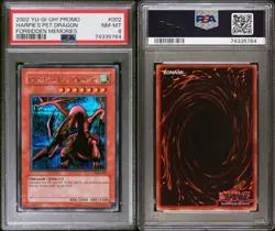 2002 YUGIOH! Yu-Gi-Oh Forbidden Memories Promo HARPIE'S PET DRAGON #002 - PSA 8 - Image 3