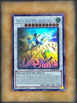 Yugioh Crystal Clear Wing Synchro Dragon LED8-EN005 Ghost Rare 1st Ed NM - Image 1