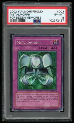Yu-Gi-Oh Metalmorph FMR-002 Forbidden Memories PSA 8 NM/M Promo - Image 1