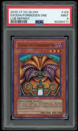 Yu-Gi-Oh TCG Exodia The Forbidden One Holo LOB-124 #005 LOB Reprint PSA 9 Mint - Image 1
