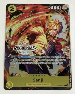One Piece Sanji ONLINE Regional Tournament Event Pack Foil Promo (2x) OP03-102 - Image 3