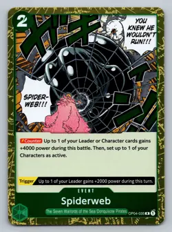 One Piece Card Game - Kingdom of Intrigue - Spiderweb - FOIL - OP04-035 NM T6 - Image 1