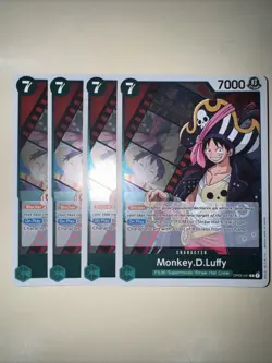 OP02-041 Monkey D Luffy English One Piece TCG X4 Playset Card Game CCG Rare - Image 1