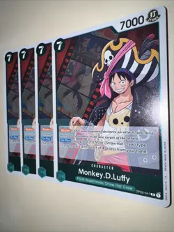 OP02-041 Monkey D Luffy English One Piece TCG X4 Playset Card Game CCG Rare - Image 3