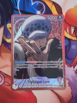 One Piece TCG OP14-001 Trafalgar Law Leader Parallel Alt Art English NM - Image 1