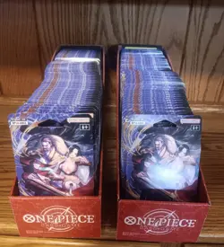 One Piece: OP-14 The Azure Sea’s Seven Sleeved Booster Packs Lot of 100 W/Trays - Image 1