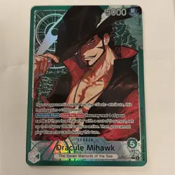 Dracule Mihawk OP14-020 Alternate Art One Piece The Azure Sea's Seven Alt Leader - Image 2