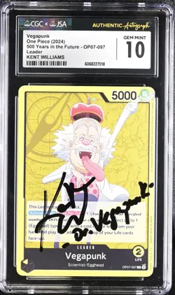 CGC JSA Kent Williams SIGNED Vegapunk OP07-097 500 Years in the Future One Piece - Image 1