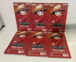 Bandai One Piece TCG Carrying On His Will Sleeved Booster OP-13 English Lot Of 6 - Image 1