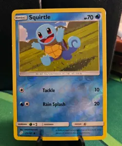 Pokemon TCG Squirtle Reverse Holo Card 23/181 Team Up SM LP - Image 1