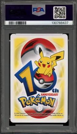 Pokemon 10th Ann. Cards Flareon/Jolteon/Vaporeon Yellow 2 of Hearts PSA 5 - Image 2
