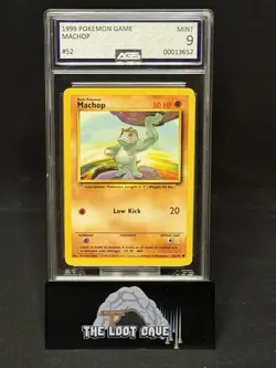 Pokemon Card Machop 52/102 AGS 9 WOTC Base Set 1999-2000 GEM MINT - Image 1