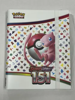 NEW NOS Pokemon Scarlet And Violet 151 Mew Binder Holds 360 Cards - Image 1