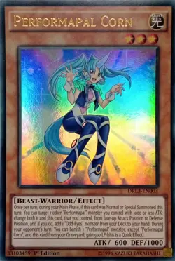 DRL3-EN003 PERFORMAPAL CORN ULTRA RARE 1ST EDITION YuGiOh CARD - Image 1