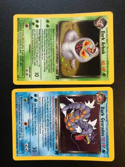 Team Rocket set 12 holo/rare Pokemon cards mix lot Dark Arbok Gyarados Weezing - Image 2