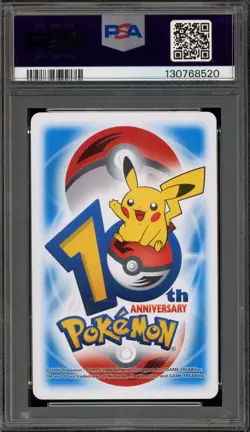 Pokemon 10th Ann. Playing Cards Castform/Spinda Blue 9 of Clubs PSA 10 Gem Mint - Image 2