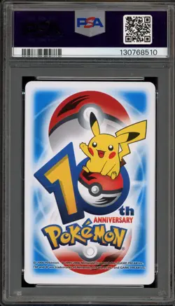 Pokemon 10th Ann. Playing Cards Azurill/Marill/Azumarill Blue 6 of Spades PSA 8 - Image 2