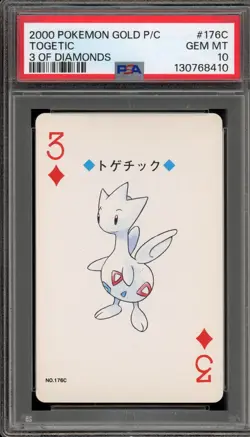 Pokemon 10th Ann. Playing Cards Togetic 3 of Diamonds #176C PSA 10 Gem Mint - Image 1
