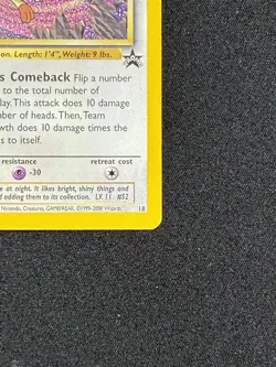 Pokemon Card - WoTC Black Star Promo Team Rocket's Meowth #18 LP - Image 5