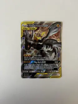 Pokemon Pikachu & Zekrom GX TAG TEAM Promo Holo Card SM168 - Image 1